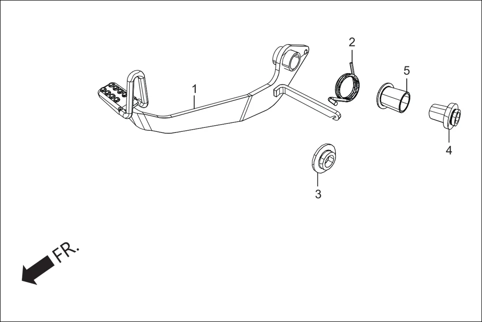 F-15A STEP PILLION / HOLDER / BRKT. (PEDAL BRAKE) assembly diagram for Hero Xpulse 200FI (May, 2019)
