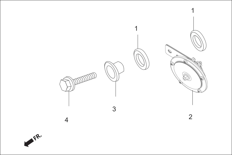 F-25A HORN ASSY. assembly diagram for Hero Xpulse 200FI (May, 2019)
