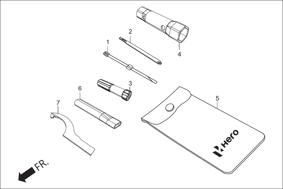 F-26 TOOLS assembly diagram for Hero Xpulse 200FI (May, 2019)