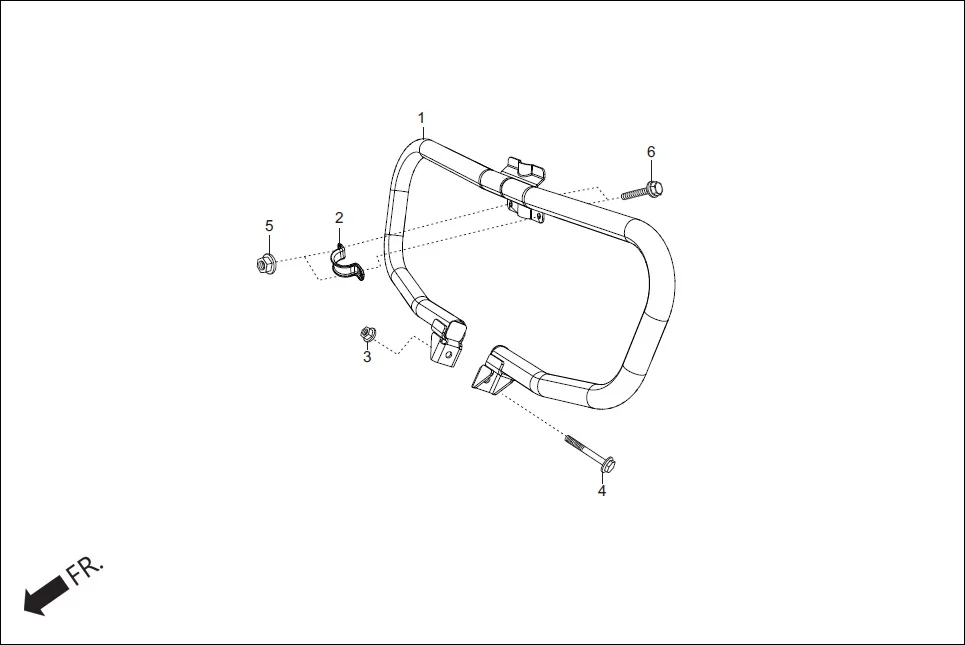 F-28 GUARD FRONT assembly diagram for Hero Xpulse 200FI (May, 2019)