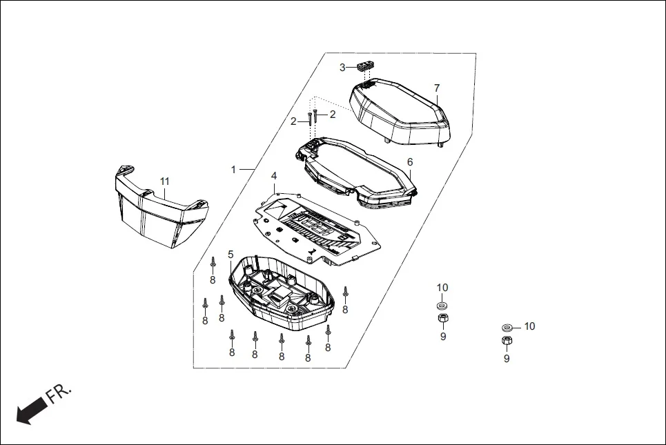 F-2 SPEEDOMETER / CABLE assembly diagram for Hero Xpulse 200FI (May, 2019)