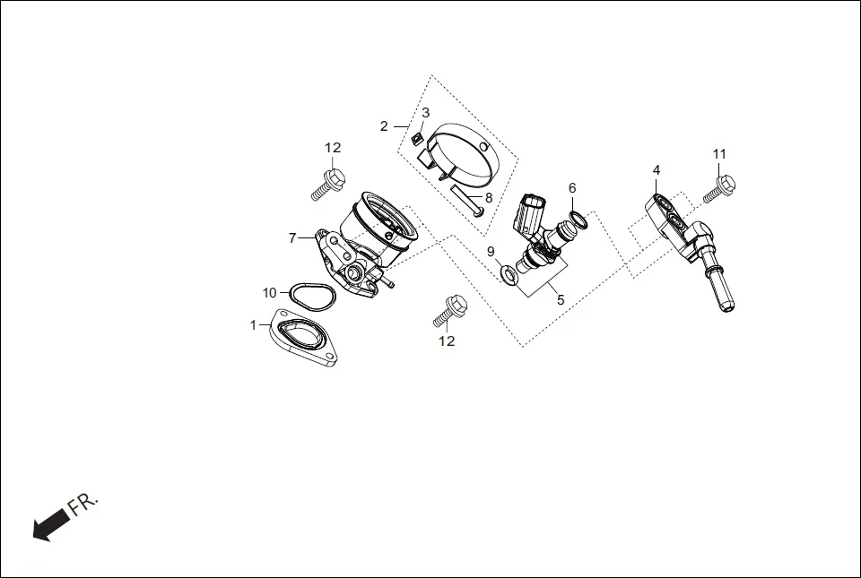 E-11A FUEL INJECTOR ASSY. / INLET PIPE
