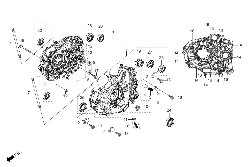 E-3B CRANK CASE &amp; COVER (CRANK CASE)