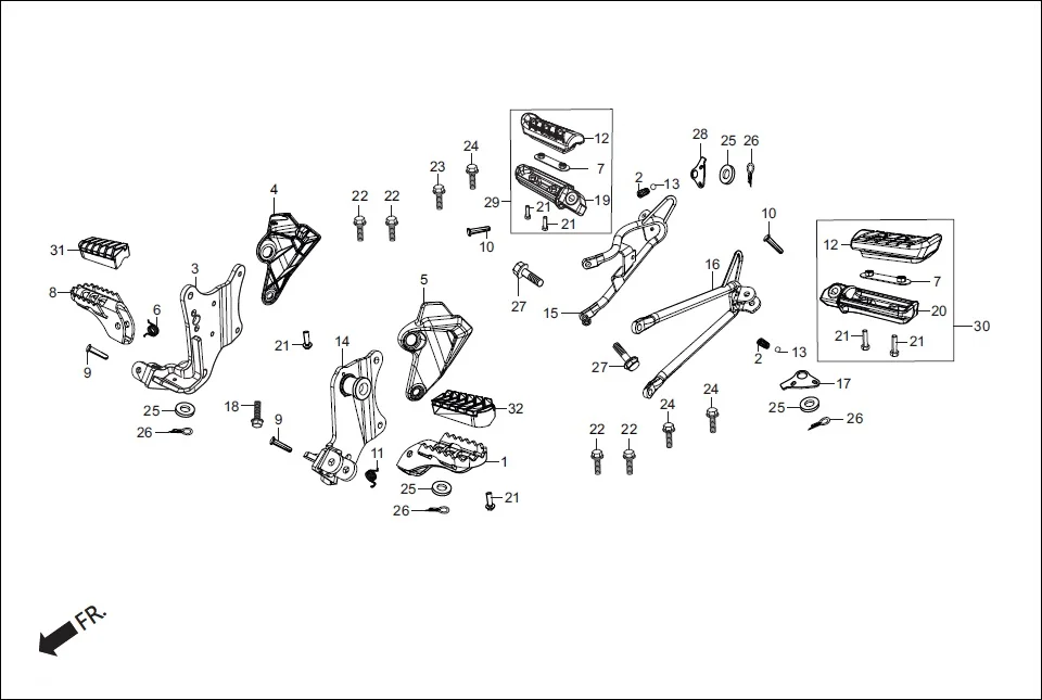F-15 STEP PILLION / HOLDER / BRKT. diagram showing 96001-06030-00