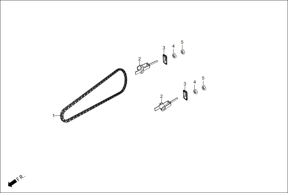 F-16 CHAIN DRIVE / ADJUSTER CHAIN diagram showing 40543-ABW-100