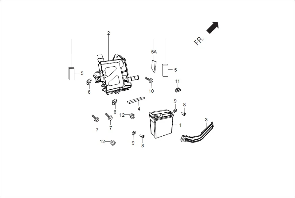 F-24A BATTERY ASSY. assembly diagram for Hero Xpulse 200 4V (Oct, 2021)