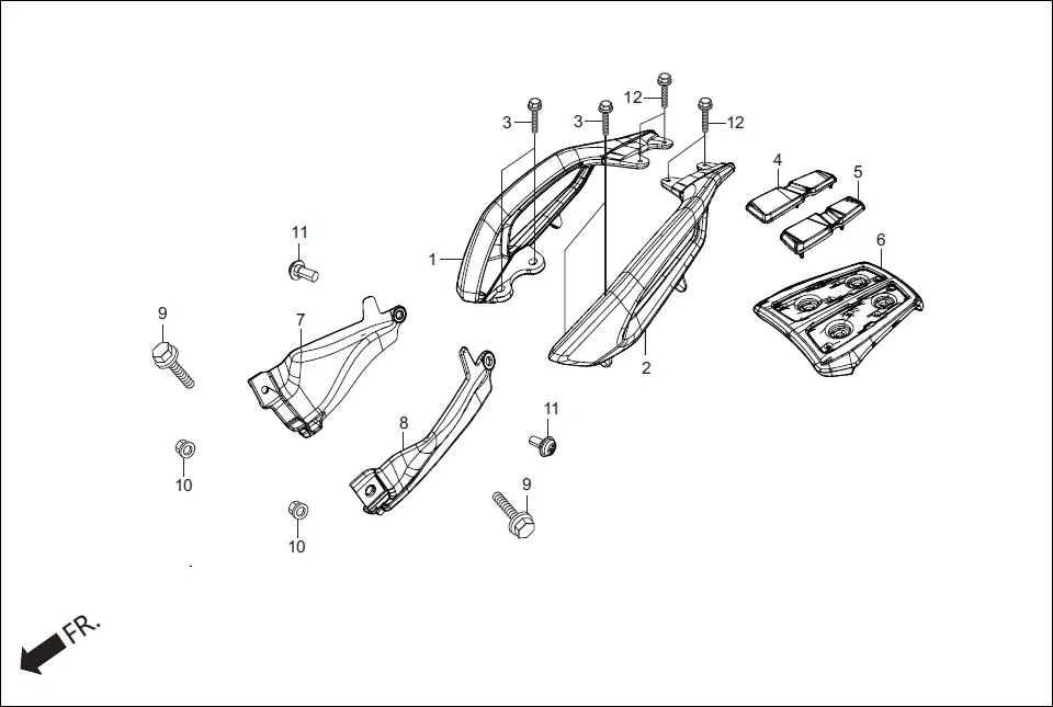 F-25B GRIP REAR diagram showing 95701-08025-00