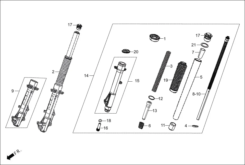 F-29A (OPTIONAL) assembly diagram for Hero Xpulse 200 4V (Oct, 2021)