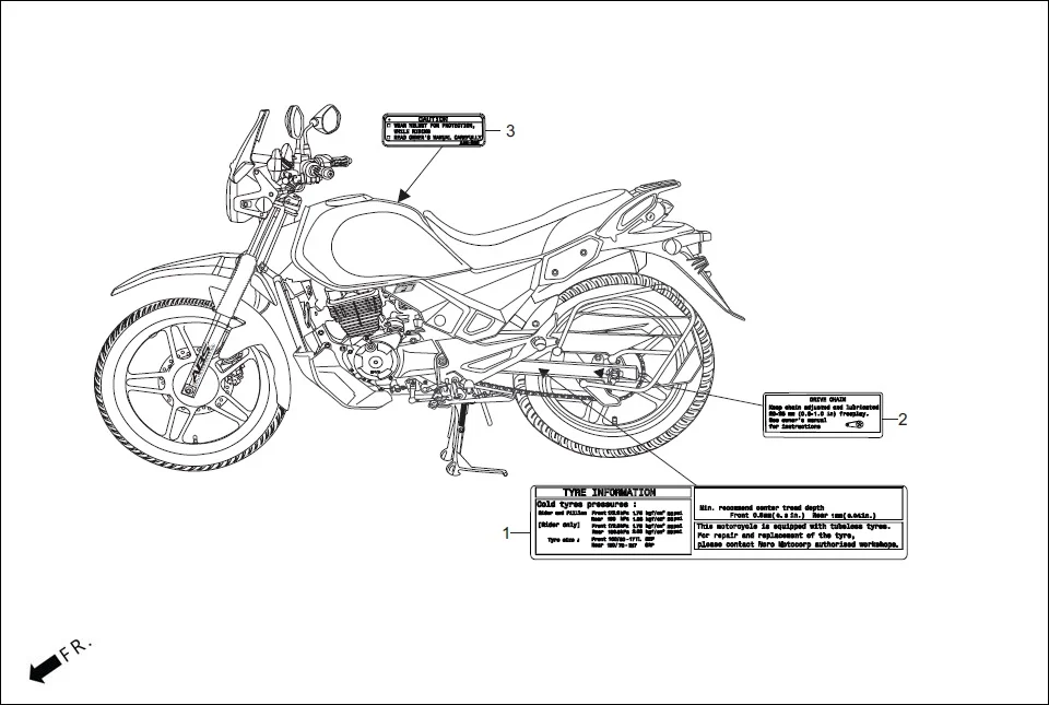 F-30 CAUTION LABEL diagram showing 87507-ABW-100