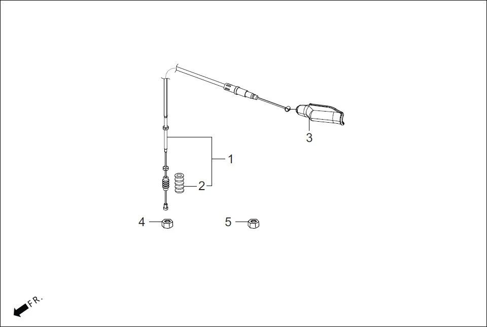 F-3 HANDLE LEVER / SWITCH/ CABLES diagram showing 94030-08000