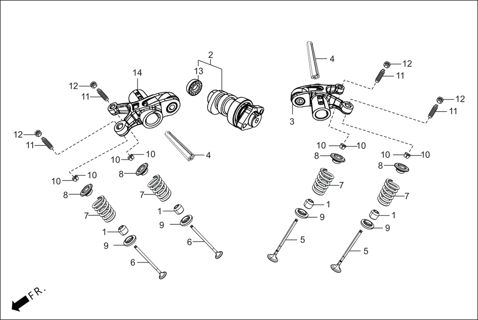 E-1C CYLN. & CYLN HEAD (CAM SHAFT / VALVE)