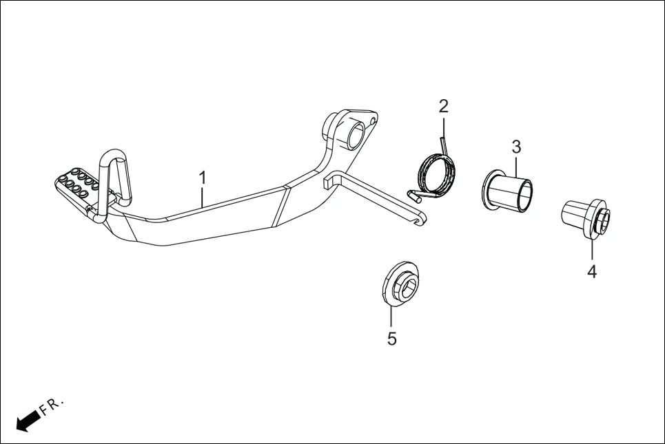 F-15A STEP PILLION / HOLDER / BRKT. (PEDAL BRAKE) assembly diagram for Hero XPULSE 200T OBD II(Jun,2023)