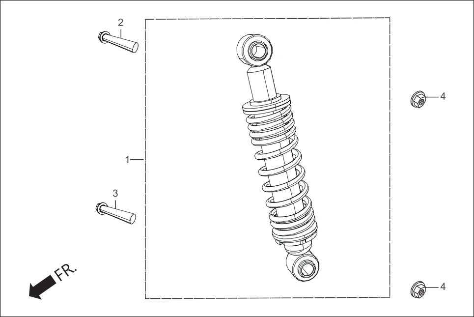 F-19 REAR CUSHION assembly diagram for Hero XPULSE 200T OBD II(Jun,2023)