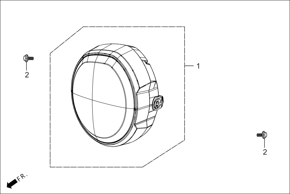 F-1 HEAD LIGHT assembly diagram for Hero XPULSE 200T OBD II(Jun,2023)