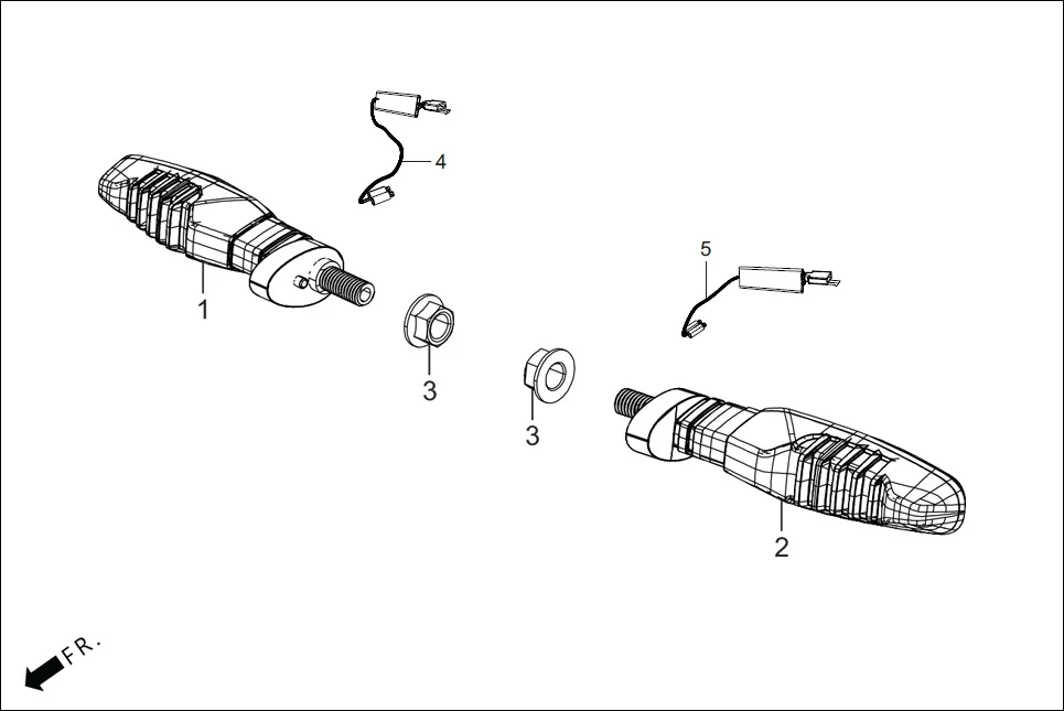 F-21A REAR WINKER assembly diagram for Hero XPULSE 200T OBD II(Jun,2023)