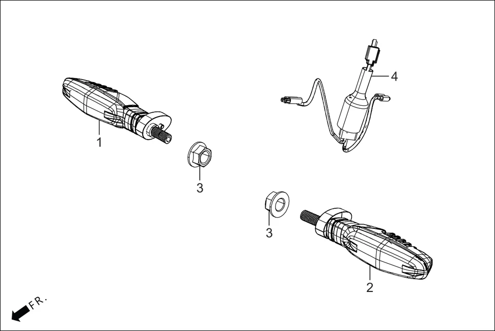 F-21 FRONT WINKER assembly diagram for Hero XPULSE 200T OBD II(Jun,2023)