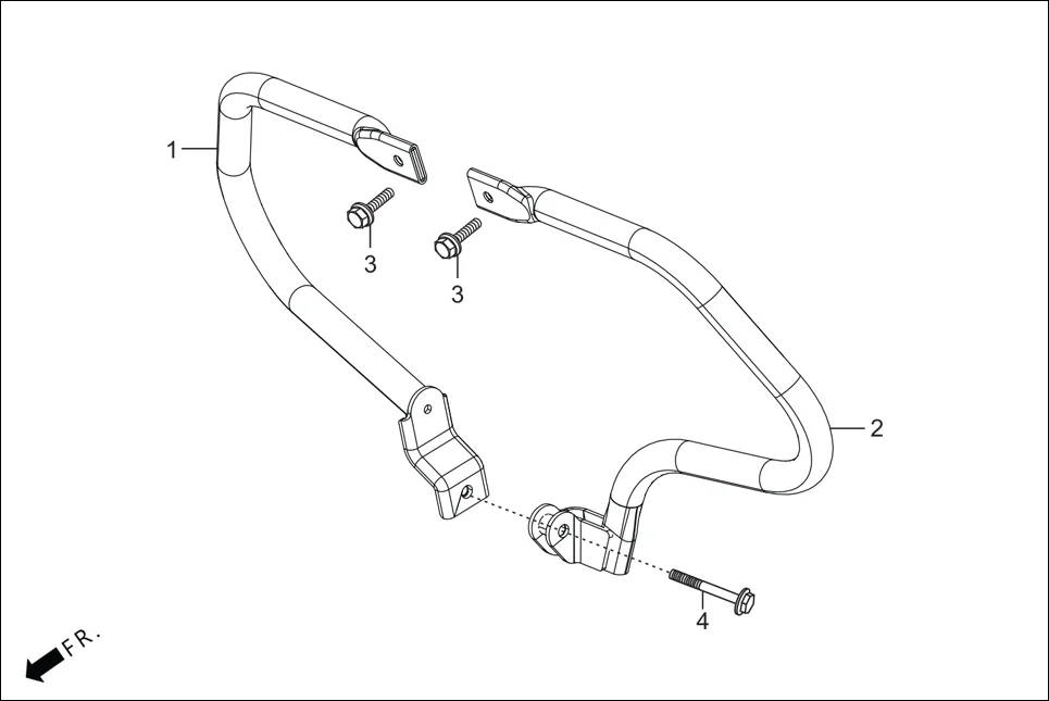 F-28 GUARD FRONT assembly diagram for Hero XPULSE 200T OBD II(Jun,2023)