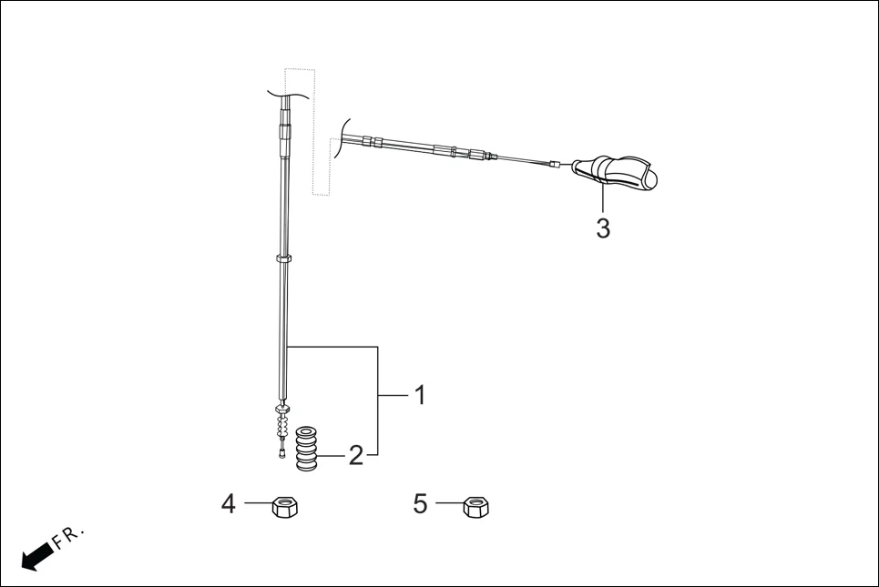 F-3 HANDLE LEVER / SWITCH/ CABLES assembly diagram for Hero XPULSE 200T OBD II(Jun,2023)