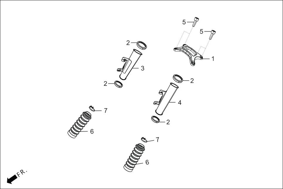F-6B FRONT CUSHION assembly diagram for Hero XPULSE 200T OBD II(Jun,2023)