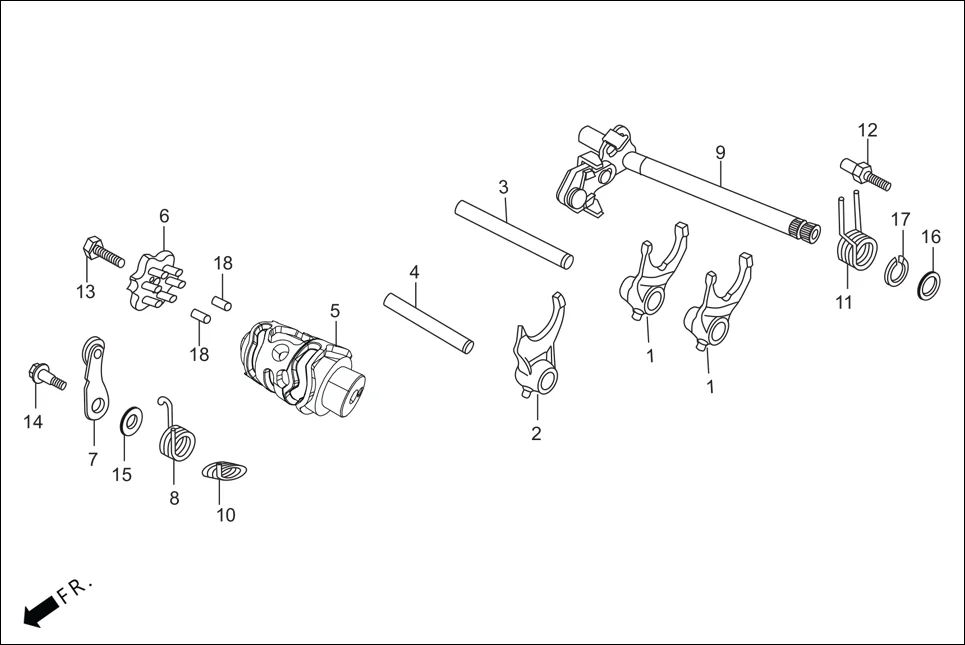 E-10 GEAR SHIFT (DRUM GEAR SHIFT)