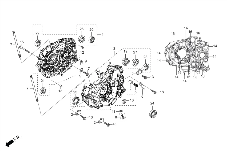 E-3B CRANK CASE &amp; COVER (CRANK CASE)