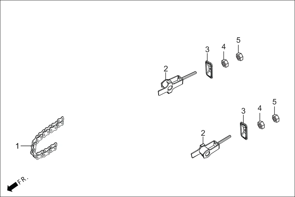F-16 CHAIN DRIVE / ADJUSTER CHAIN diagram showing 94001-06000-0S