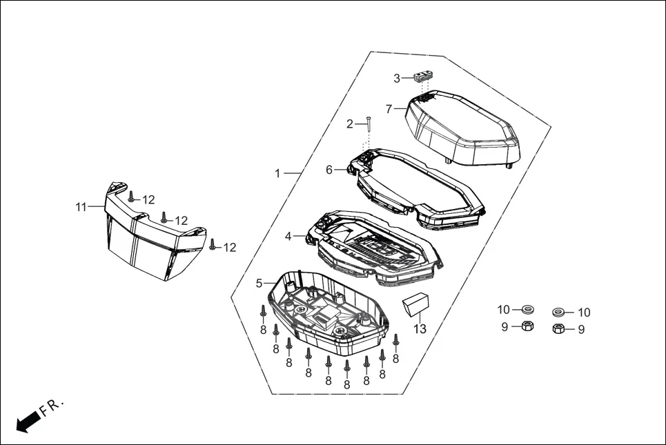 F-2 SPEEDOMETER / CABLE assembly diagram for Hero Xpulse 200T 4V FI (Jan, 2023)