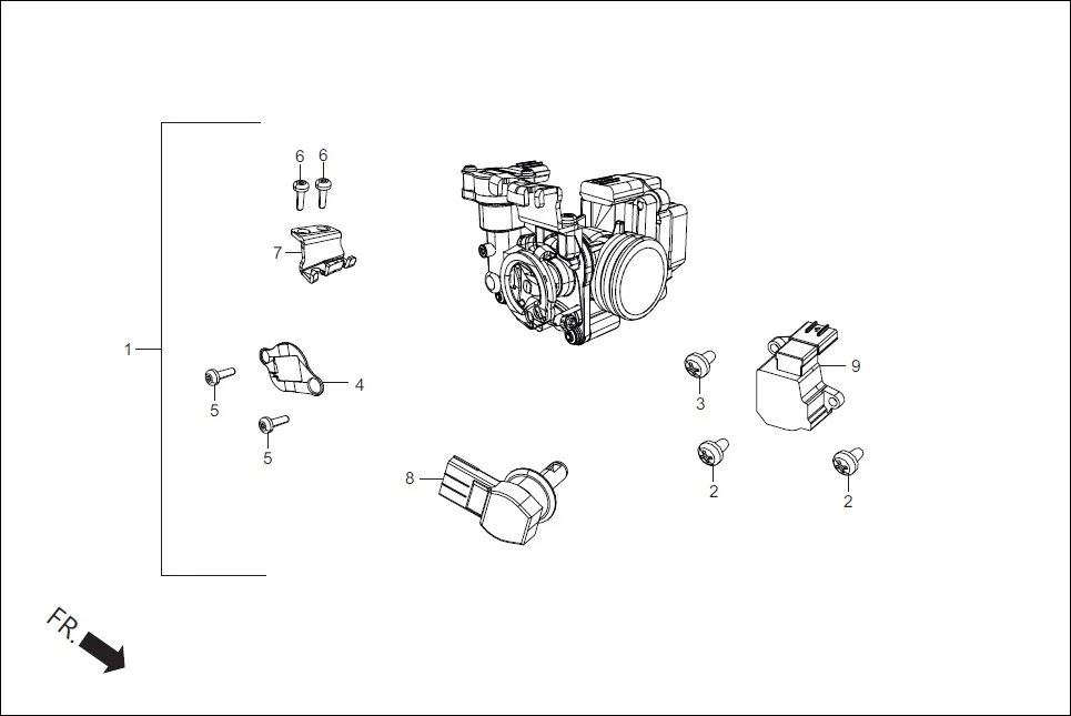 E-11 INJECTOR ASSY. FUEL/THROTTLE BODY ASSY.