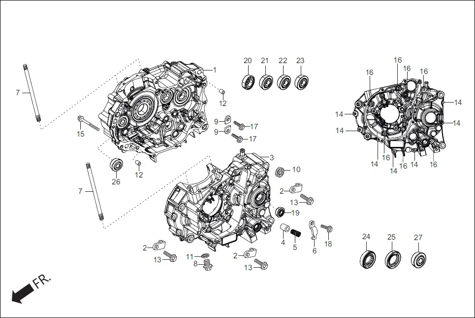 E-3B CRANK CASE &amp; COVER (CRANK CASE)