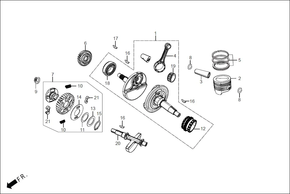E-7 CRANK SHAFT (CRANK SHAFT / PISTON)