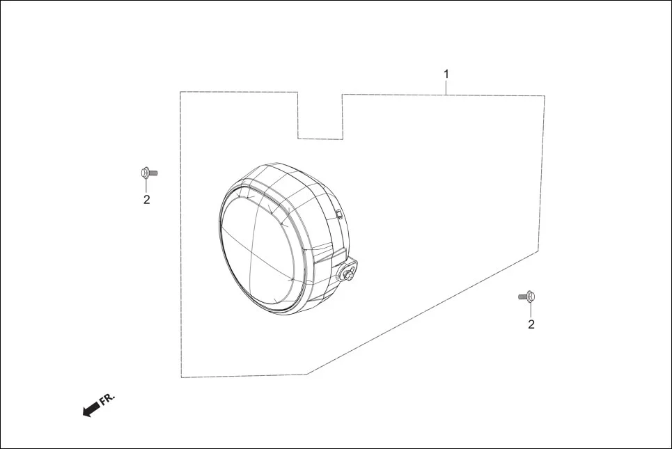 F-1 HEAD LIGHT assembly diagram for Hero Xpulse 200T FI BSVI (Feb, 2021)