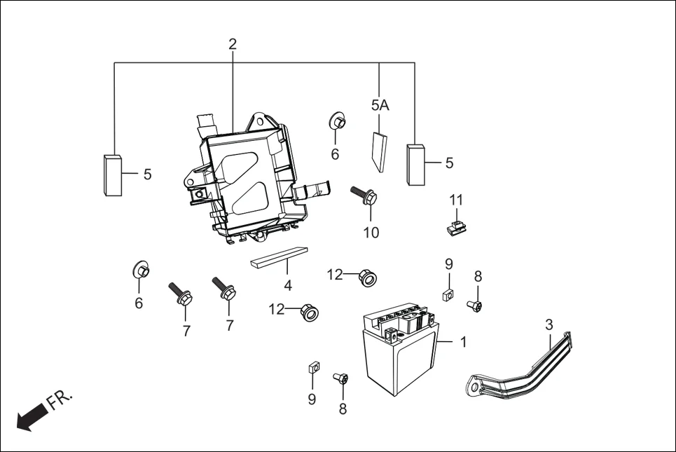 F-24A BATTERY ASSY. diagram showing 83403-AAB-A000-21