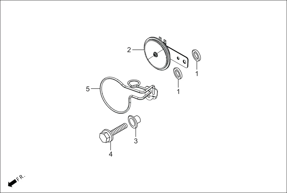 F-25A HORN ASSY. assembly diagram for Hero Xpulse 200T FI BSVI (Feb, 2021)