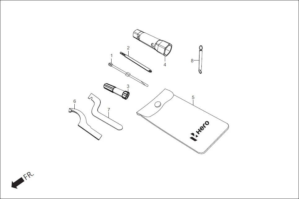 F-26 TOOLS assembly diagram for Hero Xpulse 200T FI BSVI (Feb, 2021)