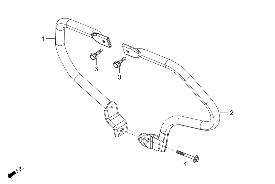 F-28 GUARD FRONT assembly diagram for Hero Xpulse 200T FI BSVI (Feb, 2021)