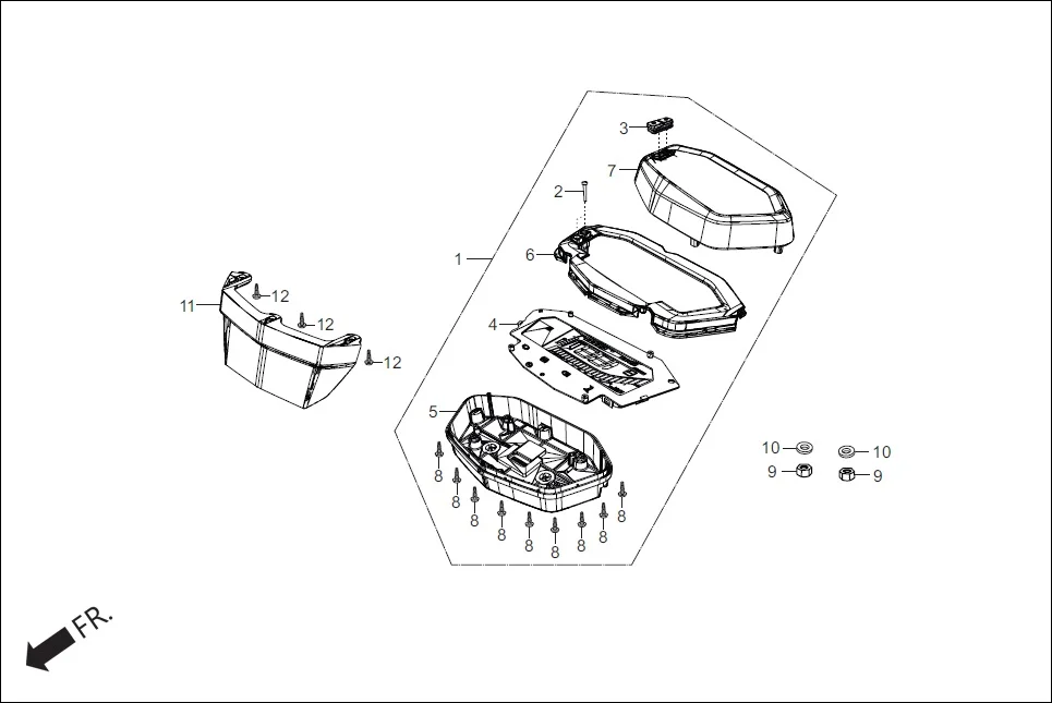 F-2 SPEEDOMETER / CABLE assembly diagram for Hero Xpulse 200T FI BSVI (Feb, 2021)