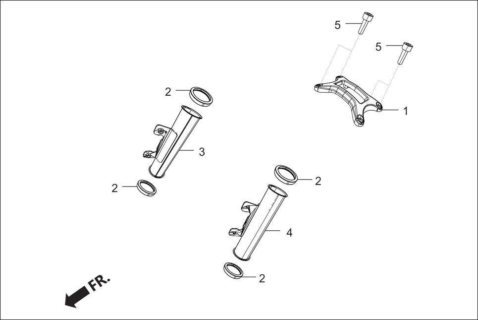 F-6B FRONT CUSHION assembly diagram for Hero Xpulse 200T FI BSVI (Feb, 2021)