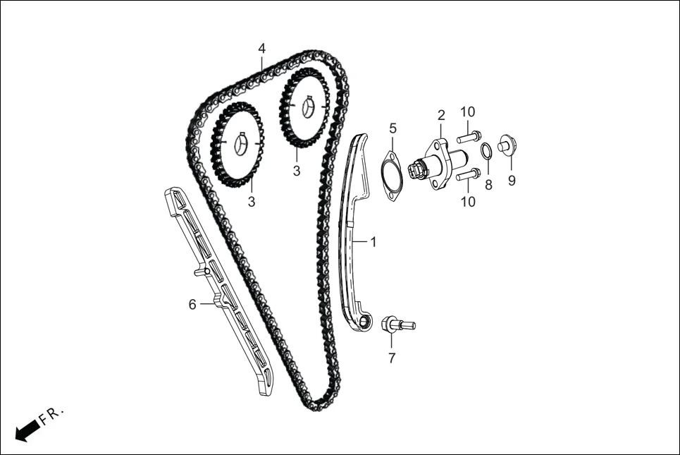 E-3 CAM SHAFT (CAM CHAIN TENSIONER)