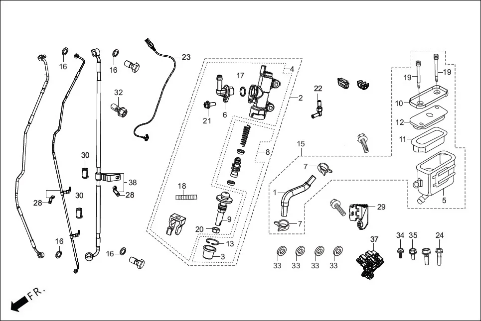 F-10-BASE REAR BRAKE (MASTER CYLINDER) diagram showing 95701-06016-0F