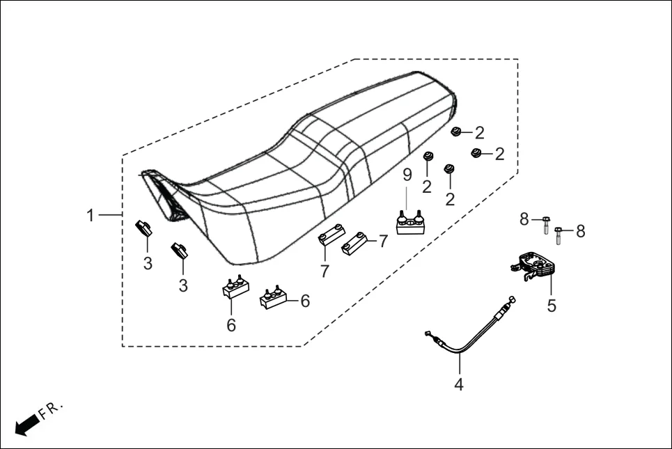 F-12A SEAT ASSY. assembly diagram for Hero XPULSE 210LC OBDIIP2 (MAR.,2025)