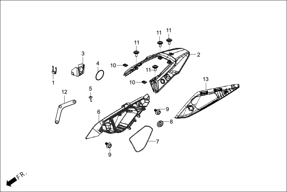 F-12 BODY COVER diagram showing ACYBS6A0160ATG