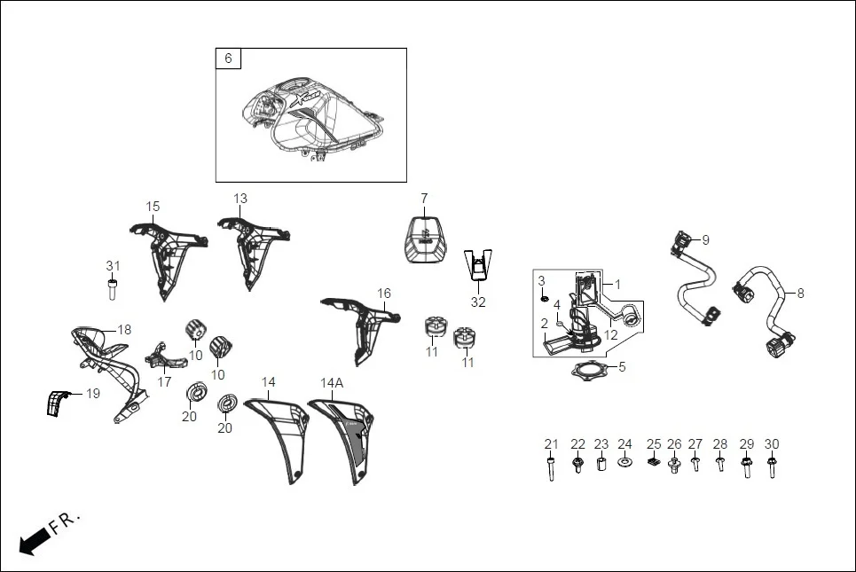 F-13 FUEL TANK  /CANISTER/TUBES diagram showing 17611-ACY-100