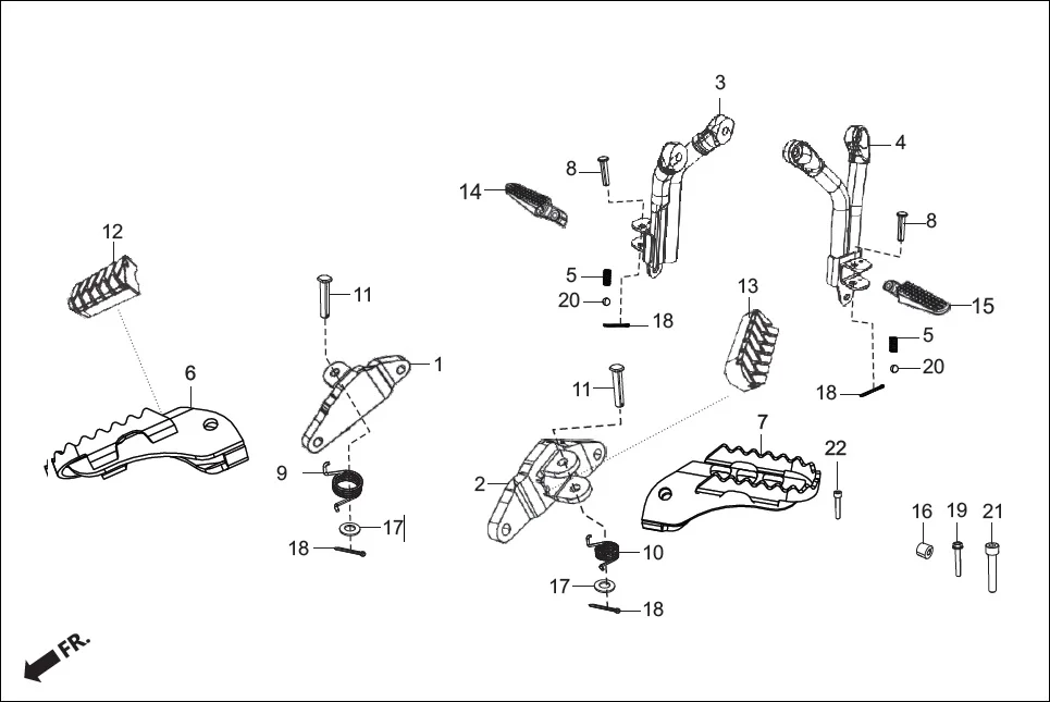 F-17 STEP PILLION diagram showing 50639-RAA-000