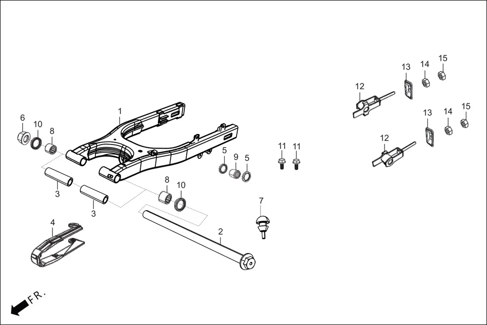 F-19 SWINGARM REAR diagram showing 90305-RAA-041