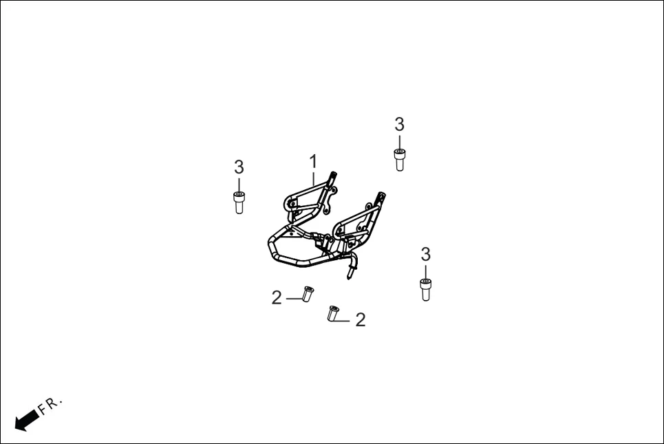 F-1A-II STAY / BRKT./HEAD LIGHT assembly diagram for Hero XPULSE 210LC OBDIIP2 (MAR.,2025)