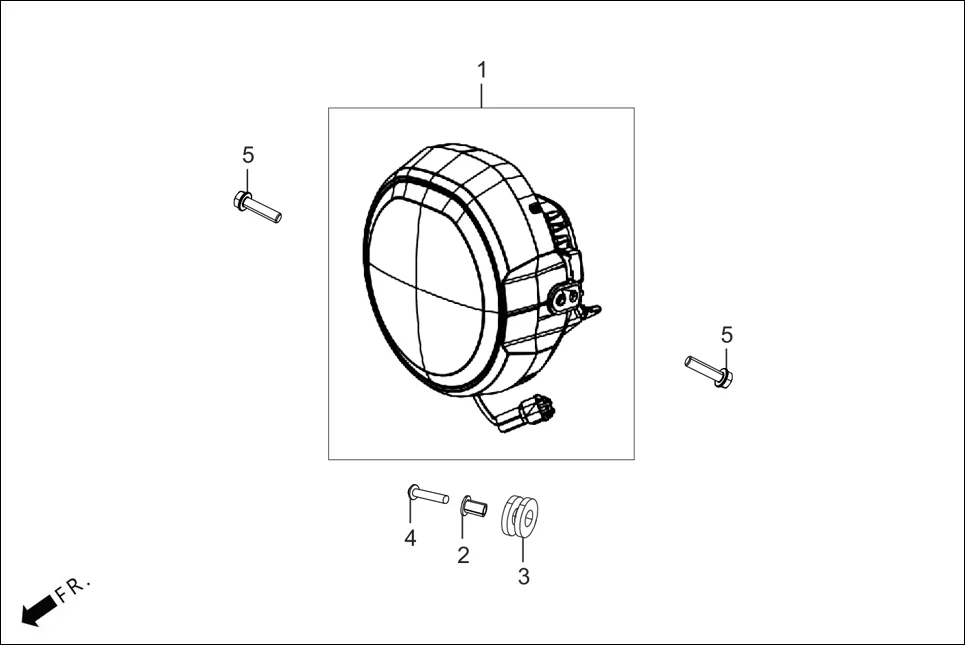 F-1 HEAD LIGHT assembly diagram for Hero XPULSE 210LC OBDIIP2 (MAR.,2025)
