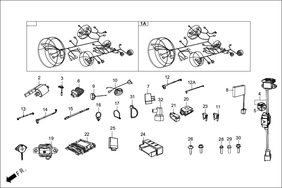 F-24-TOP ELECTRICALS (WIRE HARNESS) diagram showing 32100-ACY-110