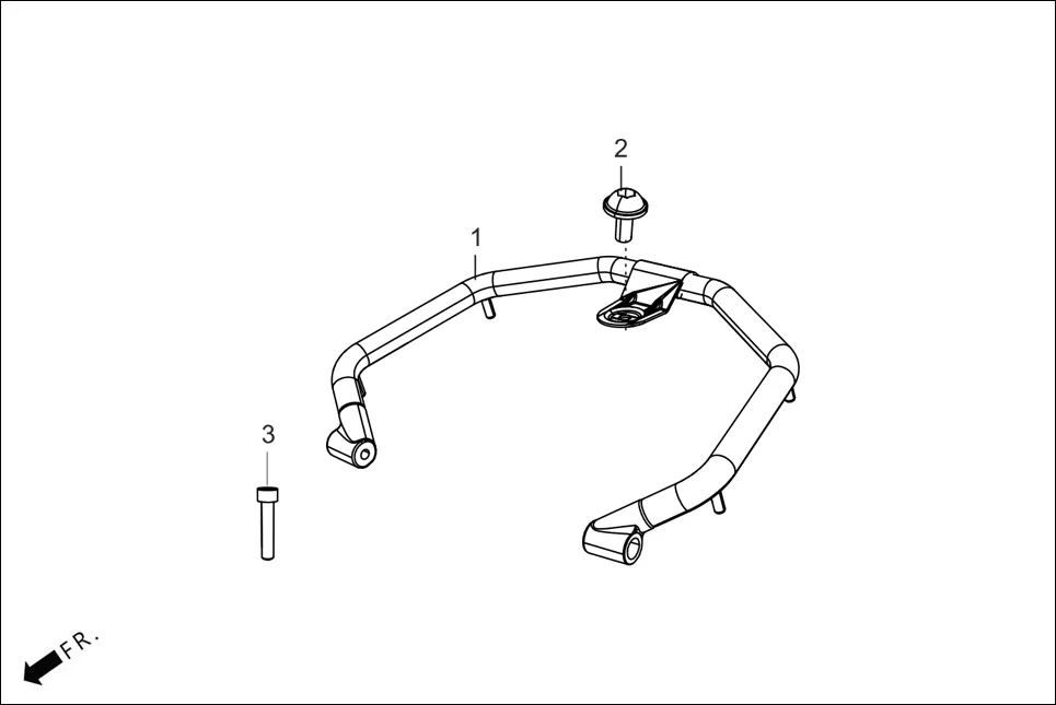 F-25A-BASE GRIP REAR assembly diagram for Hero XPULSE 210LC OBDIIP2 (MAR.,2025)