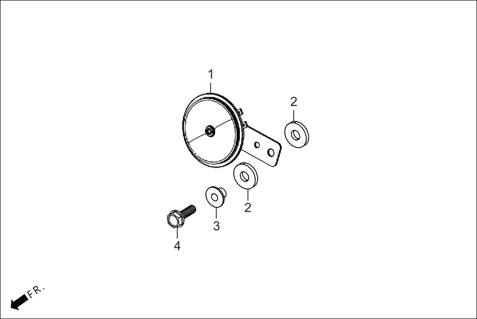 F-25B HORN COMP assembly diagram for Hero XPULSE 210LC OBDIIP2 (MAR.,2025)