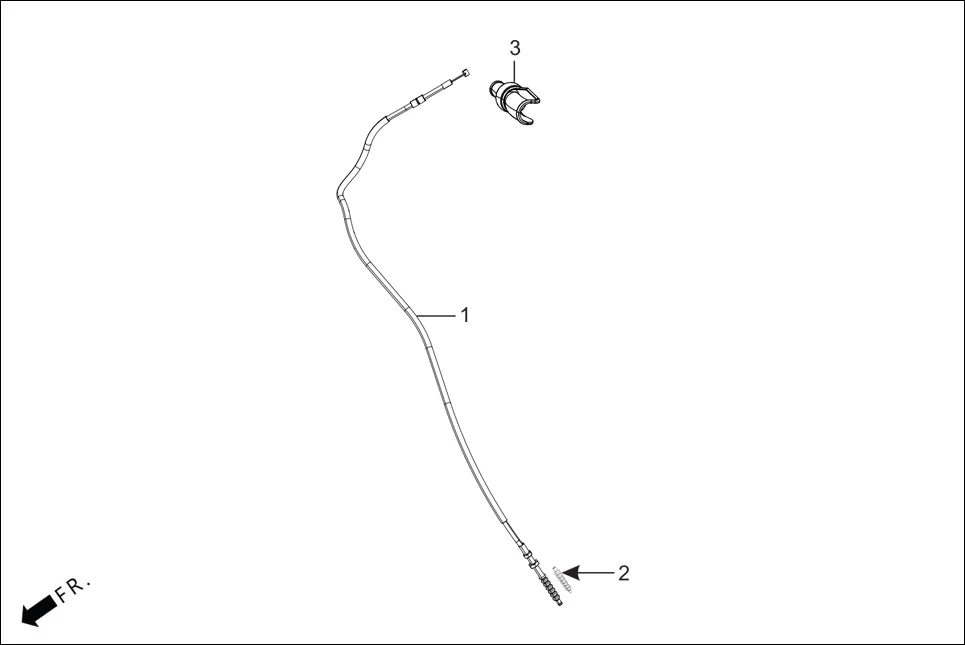 F-2A CONTROL CABLE (CLUTCH CABLE ASSY) assembly diagram for Hero XPULSE 210LC OBDIIP2 (MAR.,2025)